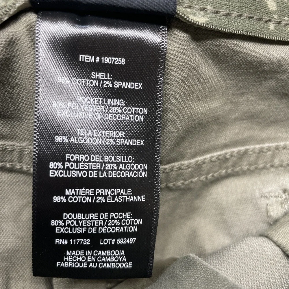 Colorado Clothing Pants Men 36x30 Olive Green Canvas Utility Straight Leg Pocket